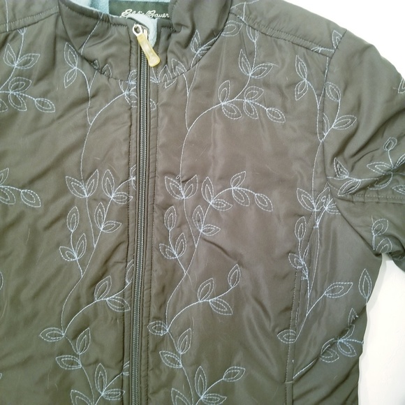 Eddie Bauer Fleece Lined Embroidered Jacket C5 - Picture 3 of 7